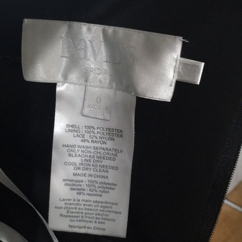 SOLD!!! David’s bridal black dress - Picture 15 of 15